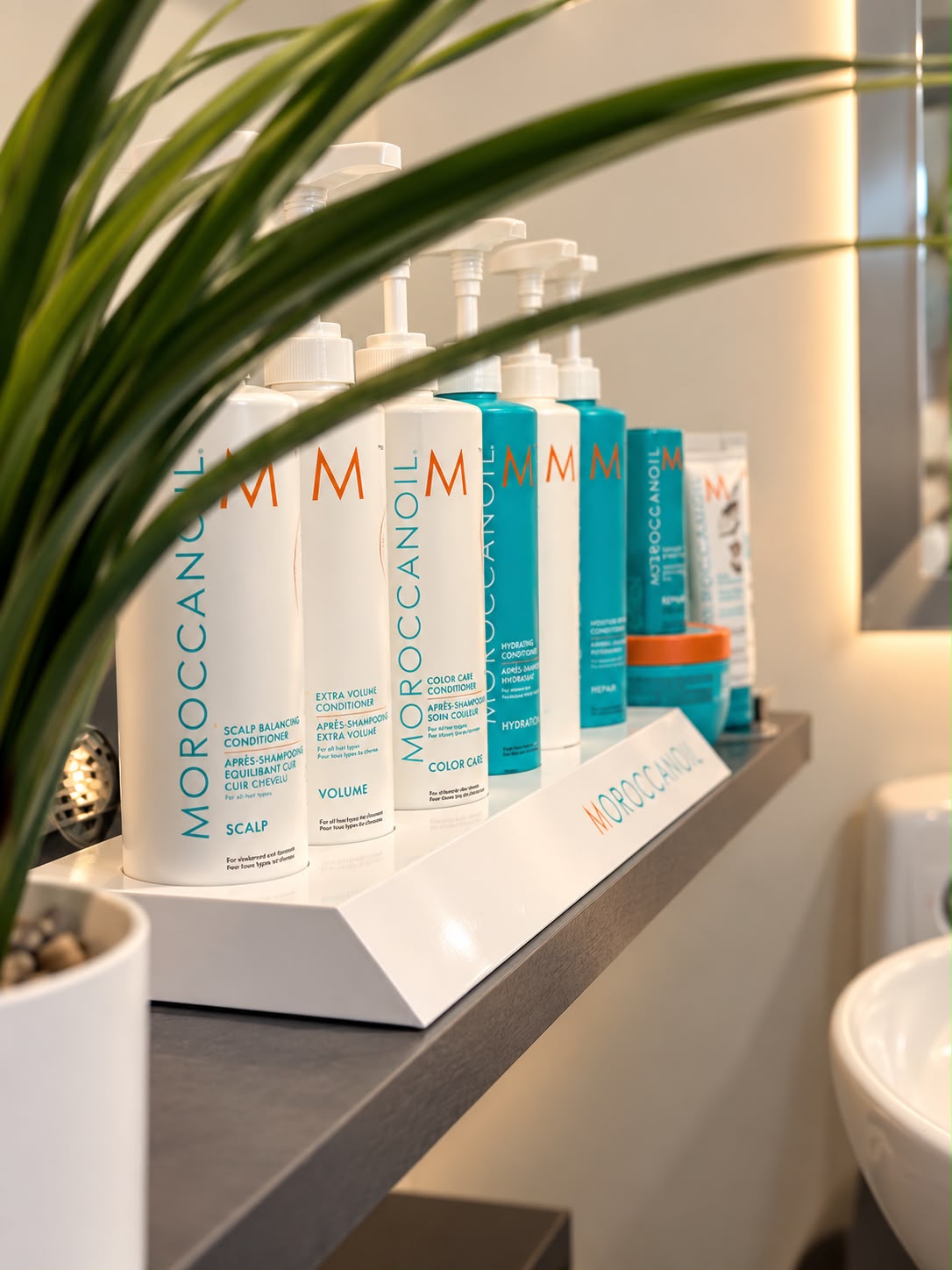 The Moroccanoil professional range at the backwash